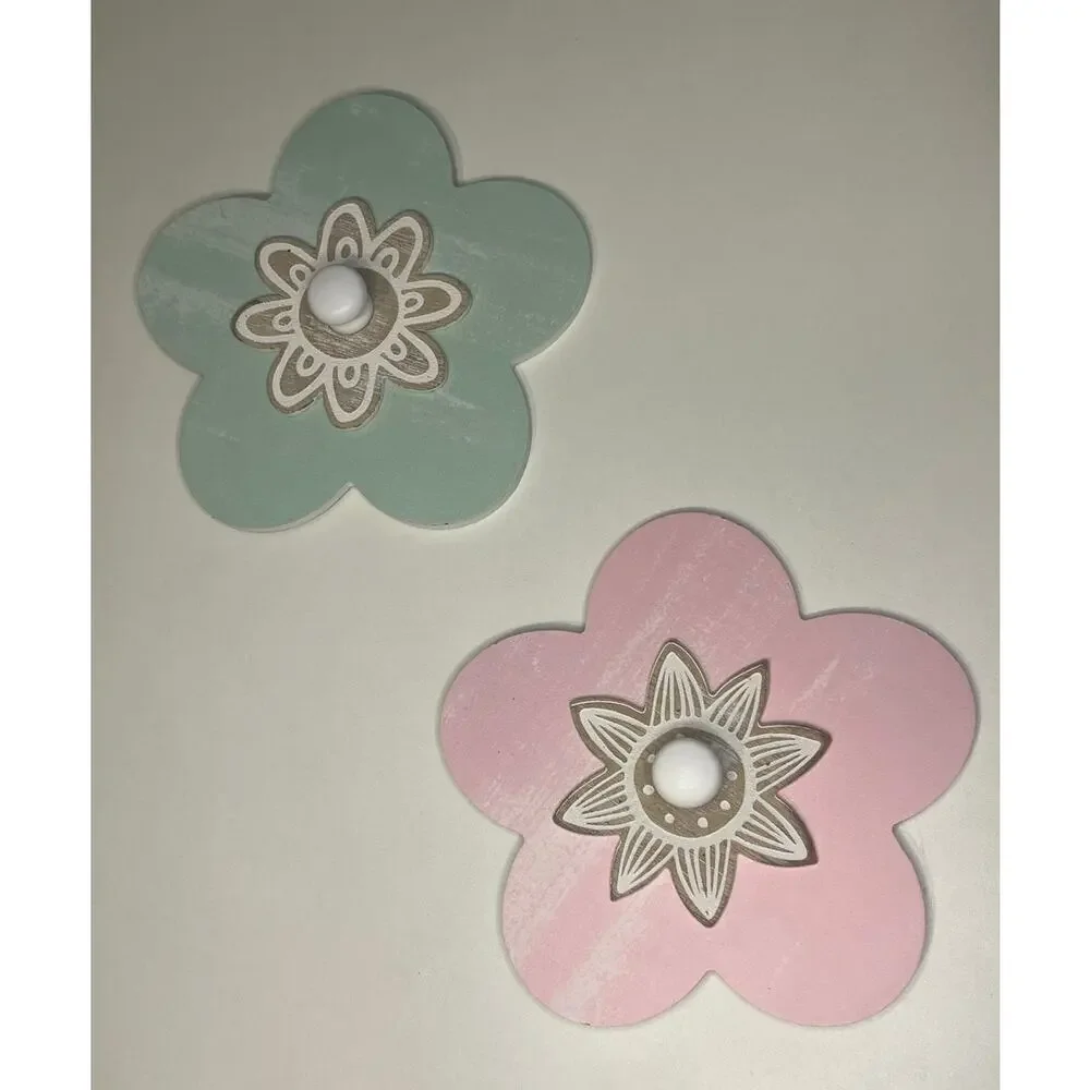 Set of 2 Flower Wall Hooks